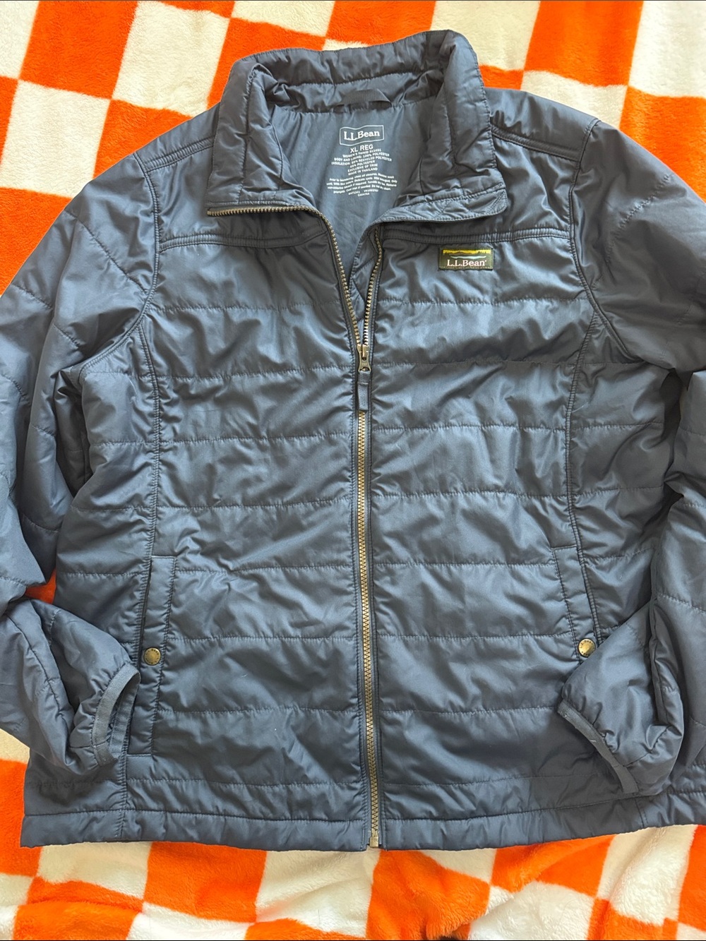 L.L. Bean' Slate Blue Quilted Puffer Jacket